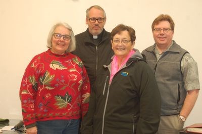 Holy week programing concluded at the Trinity United Church in Preeceville on March 24. Among those taking part were: Aileen Lubiniecki of St. Patrick’s Church, Hein Bertram of St. John’s Lutheran Church, Sharon Buchinski of the Anglican Church and Miles Russell of the United Church.
