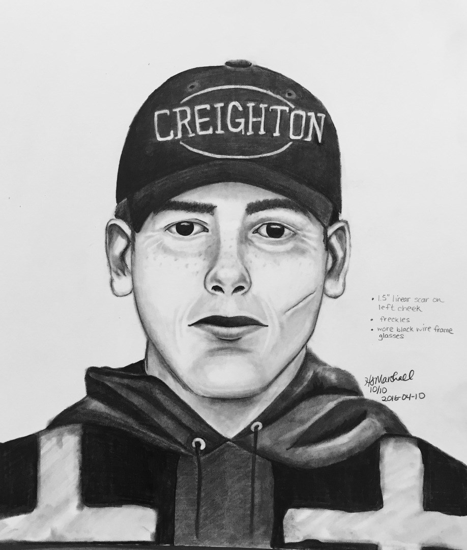 A sketch of the man described.