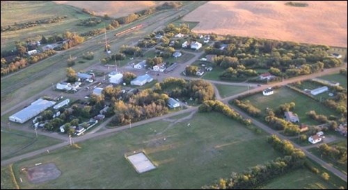 Modern day Senlac from an aerial perspective. Photo courtesy Brent Ackerman