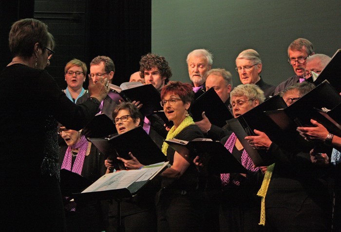 Spring in the Aria The Yorkton Community Concert Choir under the direction of Laurene Jemieff performs during a combined spring concert with the Yorkton Community Concert Band May 1 at Sacred Heart High School.
