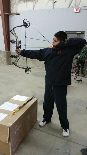 Randall-Dre Friday was among the archery competitors at Yorkton last month.