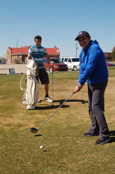 golfing at riverside