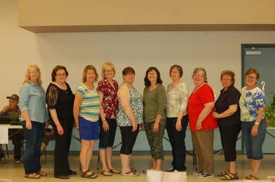 The Sturgis Horticultural Society hosted its annual Green Thumb sale in Sturgis on May 5. From left, were: Liz Prestie, Jean Babiuk, Elaine Meachem, Mavis Morken, Shirley Barsby, Donna Beatty, Barb Wagar, Maureen Johnson, Lil Smith and Hazel Urbanoski.