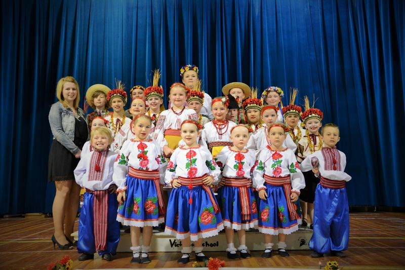The Sadok Ukrainian dancers, who performed on stage at their final concert on May 1, from left, are: (back row) Kallie Haas (the instructor), Josh Hilton, Makayla Romaniuk, Elizabeth Hilderman, Lee Tomkulak and Tara Taylor; (third row) Haven Krawetz, Boston Guillett, Brooke Taylor, Bobby Taylor, Melody Lin and Faith Jaquet; (second row) Kacee Kitchen, Ava Tomkulak, Finley Hudye, Meesha Romaniuk, Trista Palagian and Layla Rapchalk, and (front) Rhys Lawless, Jordyn Kazakoff, Isobella Marsh, Peyton Reece, Sophia Walter and Seth Symak. Taylor Thurlow was not available for the photo.