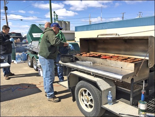 CPS employees rallied Unity businesses for a fundraising barbecue that raised $3,375 for the wildfire relief effort in Alberta.