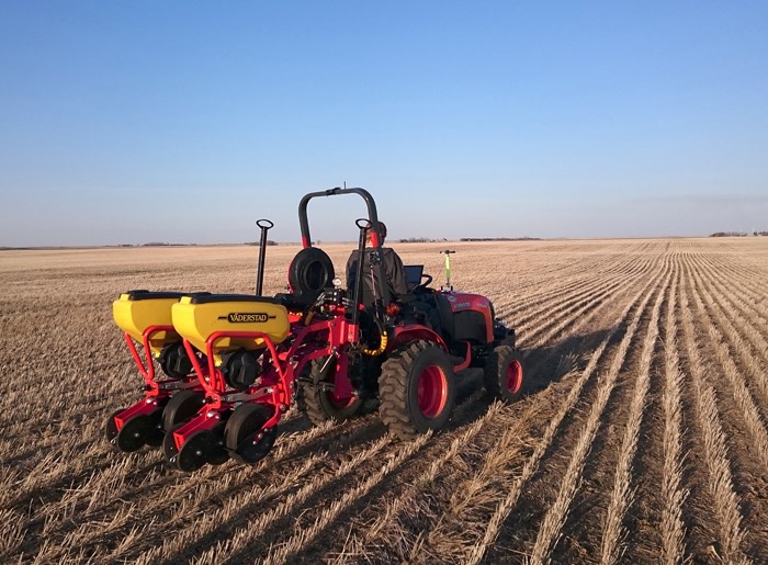 The University of Regina autonomous seeder in action at the 2016 AgBot Challenge in Indiana May 7.
