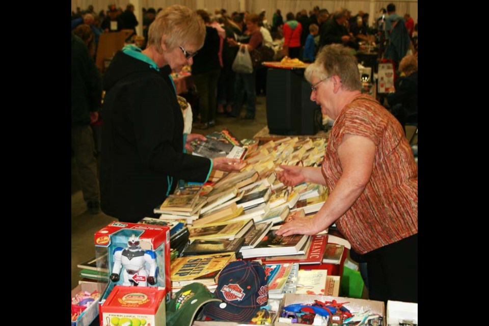 Treasure hunt The annual spring Flea Market hosted by the Yorkton Exhibition Association was held Saturday in the curling rink of the Gallagher Centre. The event was well-attended by both vendors and buyers, with many patrons lined up waiting for the doors to open at 10 a.m. in order to be the early birds in search of the best treasures.