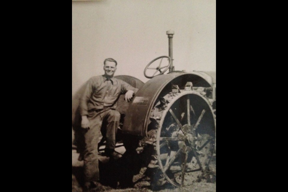 Leo Kolke with tractor