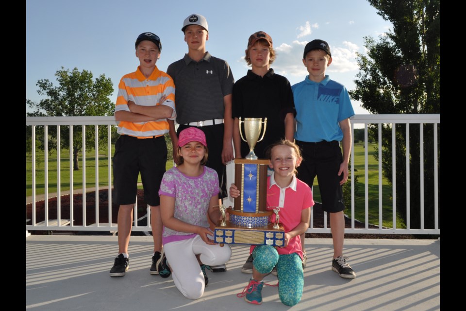 The Chase Gedak team, with back from left, Drew Fenwick, Gedak, Nathan Wagstaff, Tallen Howie; front, Camryn Westling and Brielle Farr, are the 2016 Rondeau Cup champions.