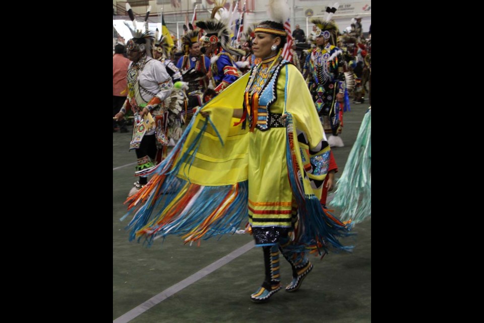 Time to dance – The Painted Hand Casino Pow Wow brought singers, dancers and drum groups from across North America to celebrate at the Farrell Agencies Arena in the Gallagher Centre.