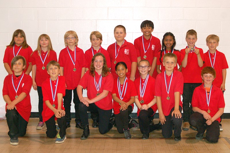 Beginner band Merit awards were presented to band students. From left, they were: (back row) Peyton Fullawka of Sturgis; Tessa Reine of Norquay; Nathan Anaka of Sturgis; Cyrus Stittle of Sturgis; Jayden Fedorchuk of Sturgis; Joshua Mendoza of Invermay; Anne Dela Cruz of Preeceville; J.T. Foster and Carson Ebert of Norquay, and (front) Jackson Krotenko of Canora; Matthew Korney of Preeceville, and Meadow Ostafie, Methyl Trask, Jayden Burym, Hayden Strelioff and Tomas Hauber, all of Canora.