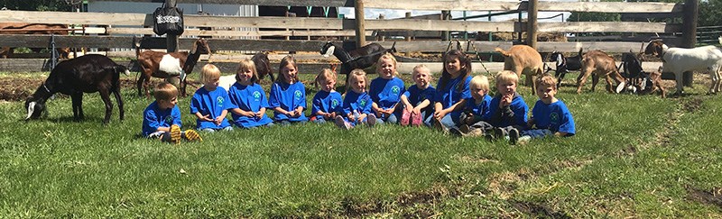 Members of the Assiniboine Beef and Multi 4-H Club goat project from left, were: Levi Maier, Hailey Hueser, Kendra Hueser, Niamh Honig, Elizabeth Ivanochko, Skylee Petras, Maggie Ivanochko, Trinity Petras, Olivia Ivanochko, Liam Townsend, Sawyer Townsend and Dawson Volpatti.