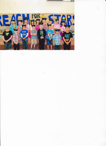 The Norquay Kindergarten class had a graduation event on June 24, when students’ families were invited to the school library where the class had a presentation, students were awarded their certificates and photos of the students were taken. The afternoon concluded with the serving of a graduation cake and refreshments. The students, from left, are: (back row) Ty Northrop, Emerson Westerlund, Rowyn Johnson, Eryn Wasylyniuk, Makayla Shankowsky, Bristol Lindgren, Stevie Effa, Kylie Morin and Caitlin Dick, and (front) Dameon Lillebo, North Johnson, Xavier Brass-Toto, Matthew Radchuk, William Howard, Ashton Papequash, Jesse Lukey, and Dominick O’Soup. Unavailable for the photograph were Ben Bullock and Emmett Lukey.