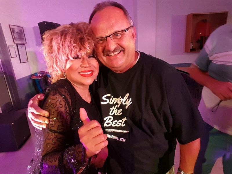 Luisa Marshall, who is on tour with her Hope Beyond Thunderdome show performing as Tina Turner, was at the Kamsack Legion Hall on June 30 when she was photographed with Sterling Erhardt.