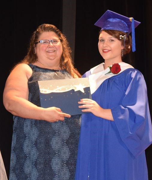 Tracey Fedorchuk presented the Ruth Cooper Memorial Scholarship to Larissa Puk.