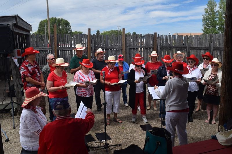 After singing O Canada as the Canadian Flag was raised, members of the Kamsack Community Choir, reprised several selections from their concert last month.