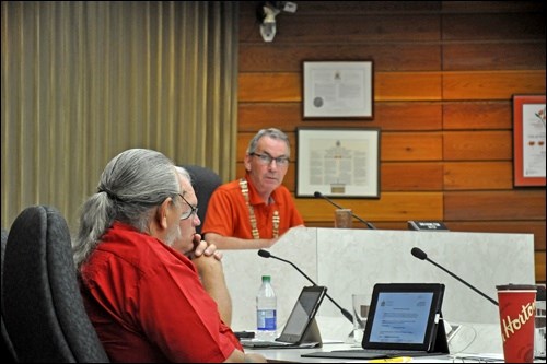 Mayor Ian Hamilton commended on controversial online comments that followed last week's announcement that a five-screen movie theatre will be opening in downtown North Battleford. Photos by Jayne Foster