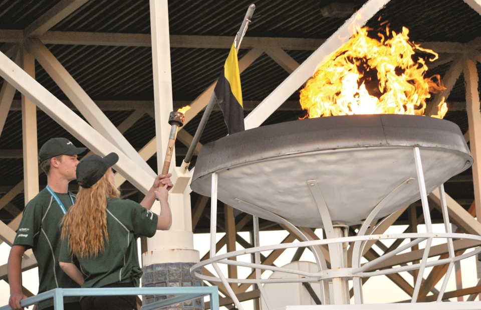 Lighting the cauldron