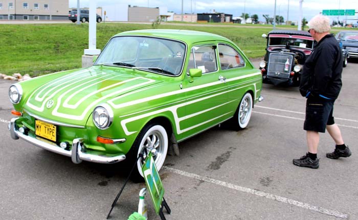 An unusual vintage Royal Ford’s Show and Shine event July 23 featured a number of vintage vehicles. One of the most unusual was this 1967 Volkswagon Type 3 Fastback. Holly and Don Morrison brought the car from Minnedosa, Manitoba for the competition and won the trophy for Best Import. The car is not just a showpiece, though, the couple travels all around North America in it.