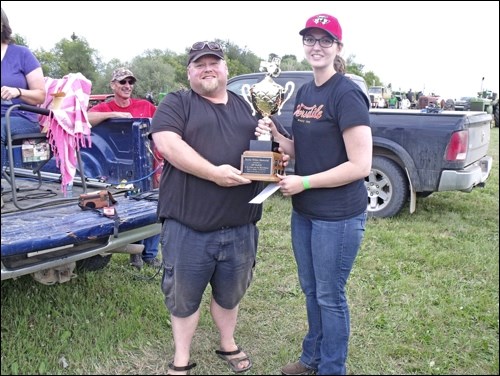 Claire Weir of Perdue, winner of the 12,000 lb class and Bernard Wilkie Memorial trophy. Photos by Lorraine Olinyk