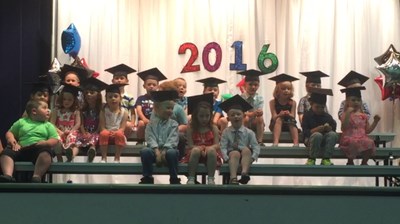 The Canora Nursery School held a graduation ceremony for their twelve students. Attending the event were, from left, (back row) Samuel Collingridge, Kasen Heshka, Wade Vangen, Reid Kitchen, Jevon Keyowski, Ashton Strelioff, Claire Ruf, Colby Fast and Ethan Chabun; (middle) Mya Dutchak, Rachel Mentanko, Madison Dutchak, Hailey Kraynick, Seth Propp, Keegan Karcha and Aubrey Wilson; and (front) William Monich, Owen VanBrugge, Chloe Doogan and Caden Doogan.