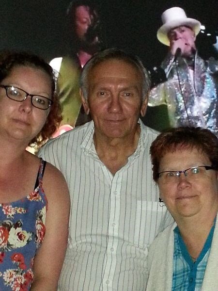 From left, Beth Dix, Jack Koreluik and Nancy Brunt of Kamsack, all volunteers with the Kamsack Playhouse Theatre, were on hand Saturday night to keep things running smoothly as the Tragically Hip concert played on the big screen. They unanimously agreed that the picture and sound was of excellent quality.