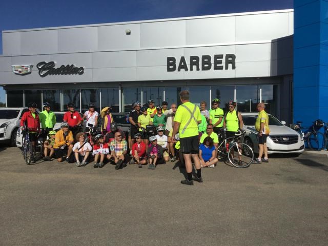 Cyclists group
