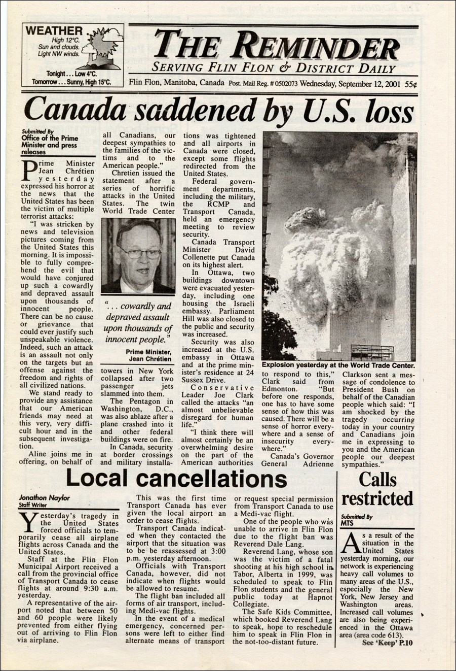 Sept. 12, 2001 edition