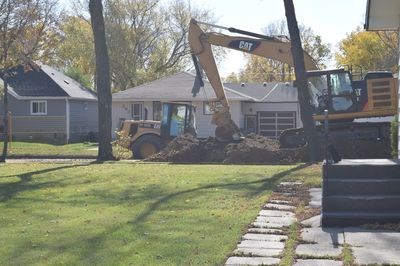 Workers are now replacing pipes on Fourth Avenue East from the intersection of Main Street to just past the intersection of Fourth Street. The project, which was approved by council on May 3, will cost $644,795 and will replace the old cast iron water mains that were failing when the project was agreed on.