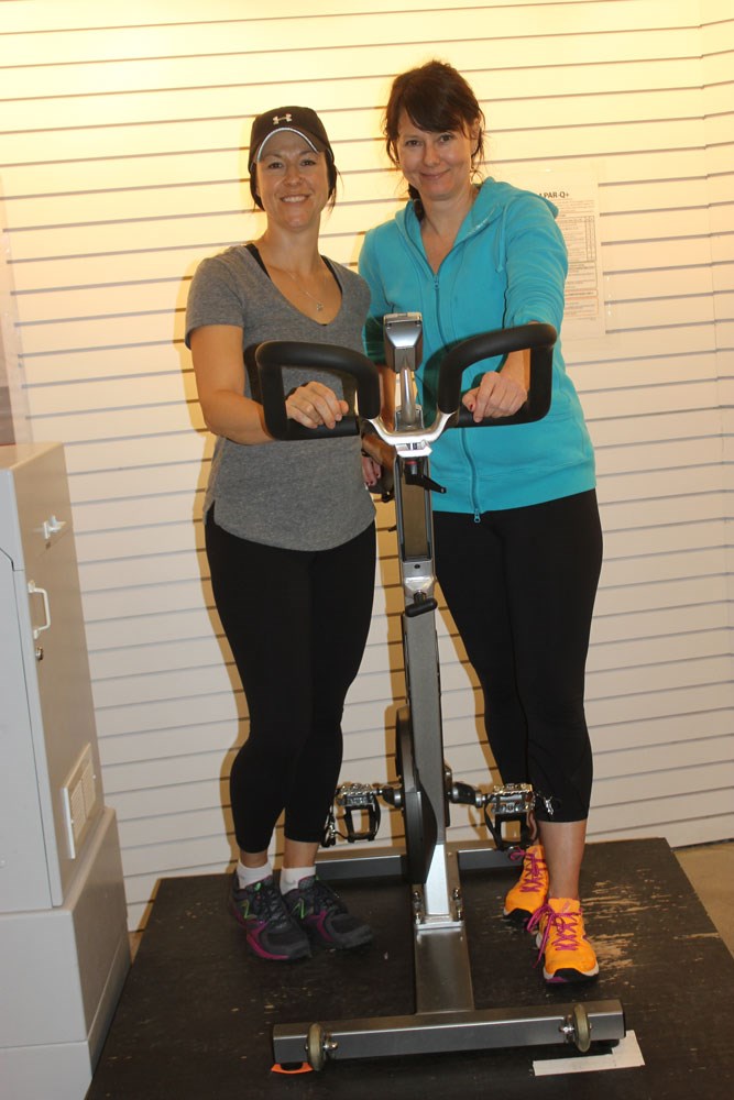 Roanna and Carla Spin Class