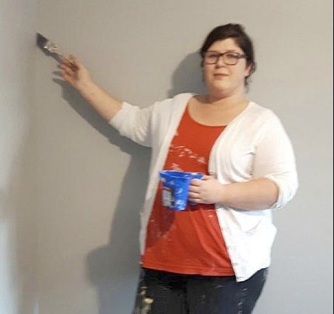 Kristen has been putting in hours of “sweat equity” as their contribution to the Habitat For Humanity duplex being built for her family. Photos submitted