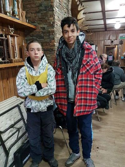 From left, Jamie Kastryniuk and Juan Mesa-Castaneda were the two Canora squadron cadets who took part in the zone stage biathlon competition at the York Lake Trap Club.
