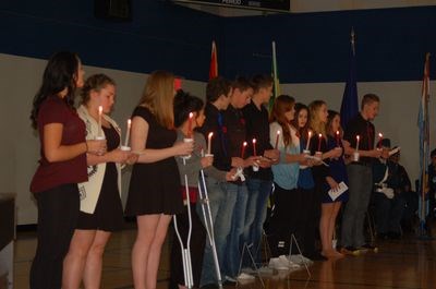 The Preeceville School Representative Council preformed a candle lighting ceremony at the school's Remembrance Day ceremony on November 10.