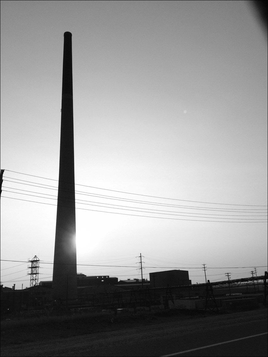 Flin Flon’s landmark smoke stack.