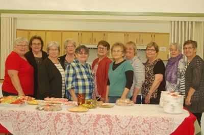 Members included, from left: Elaine Christopherson, Jean Babiuk, Myrtle Boychuk, Leanne MacDonald, Annette Fincaryk, Hazel Urbanoski, Vera Melnychuk, Betty-Lou Skogen, Donna Olson, Janet Cameron and Gail Peterson.