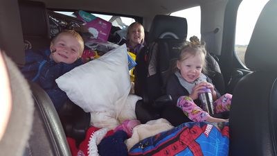 The Heskin family of Preeceville loaded up their three children to travel over 3,000 miles to the Mayo Clinic in Rochester, Minnesota. From left, were: Boden, Kacey and Chelsa.
