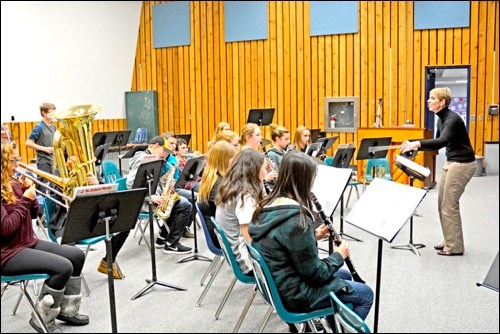 North Battleford Comprehensive High School bands held a concert Thursday. Different grades showed off their repertoire for a packed crowd of friends, family and their fellow students. Photos by Shannon Kovalsky