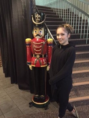 Brooklyn Mann posed with the titular Nutcracker before her performance in the Saskatoon production of Moscow Ballet’s Great Russian Nutcracker.