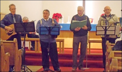 Celtic Country from Borden performing at Radisson Dec. 11 included Ed Neufeld, Perry Nicol, Archie Wainwright and Bob Wardhaugh.