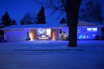 This house on Shevchenko Crescent, owned by Steven and Margaret Krutz, was the winner of the residential category in the Canora Winter Lights Christmas Contest.
