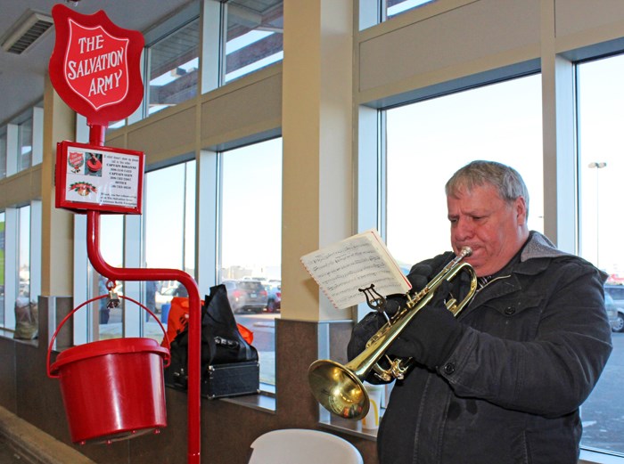 Christmas brass Harkening to the iconic Salvation Army brass bands of old, Gordon Lincoln plays Christmas carols at Walmart December 17 on his trumpet. Lincoln, who used to also play with the Yorkton Community Concert Band now lives in Prince George, B.C., but came home to help with the Christmas Kettles playing at various locations throughout the campaign.