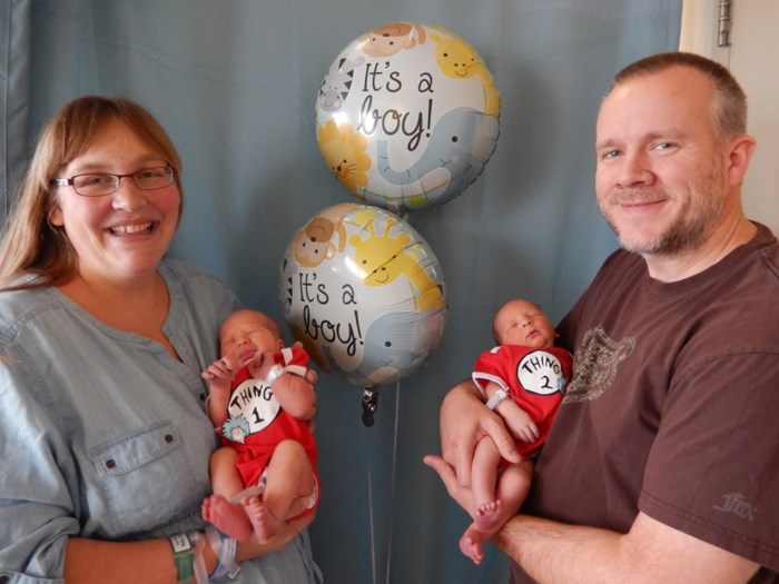 New Years twins The first babies of 2017 came in a pair. Althea and John Gulrud welcomed twin boys, Benjamin Andrew and Lincoln Brian, into the world at 2:45 a.m. and 2:57 a.m. on January 1. They were assisted by the physicians and staff at the Yorkton Regional Health Centre. The Gulrud family resides near Springside, Sk.