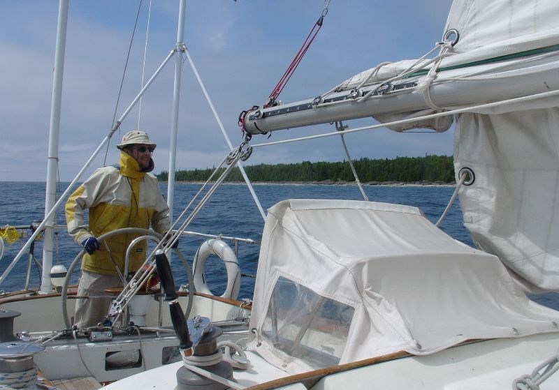 This is a photo of former Kamsack resident Eric North while on a sailboat in Eastern Canada.