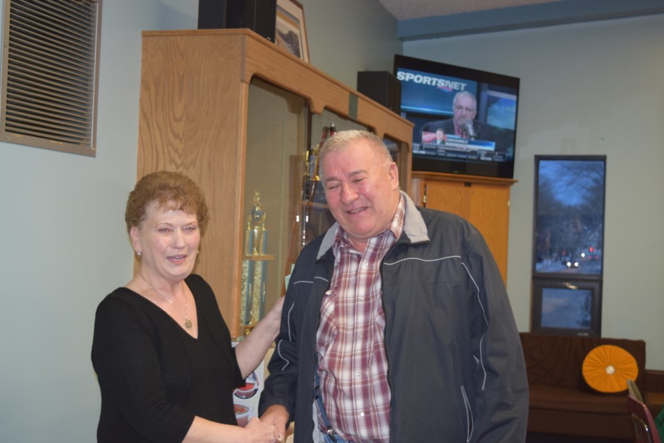 Vern Nokinsky of Norqay was awarded $60 for the button draw.