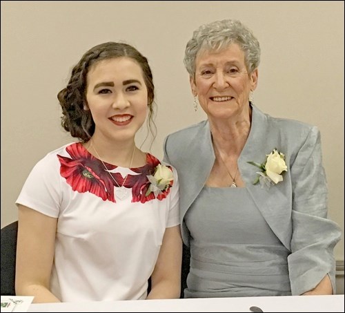 Battlefords Junior Citizen of the Year Natalya Shevchuk and City of the Year Pat Gotto. Photos by Shannon Kovalsky
