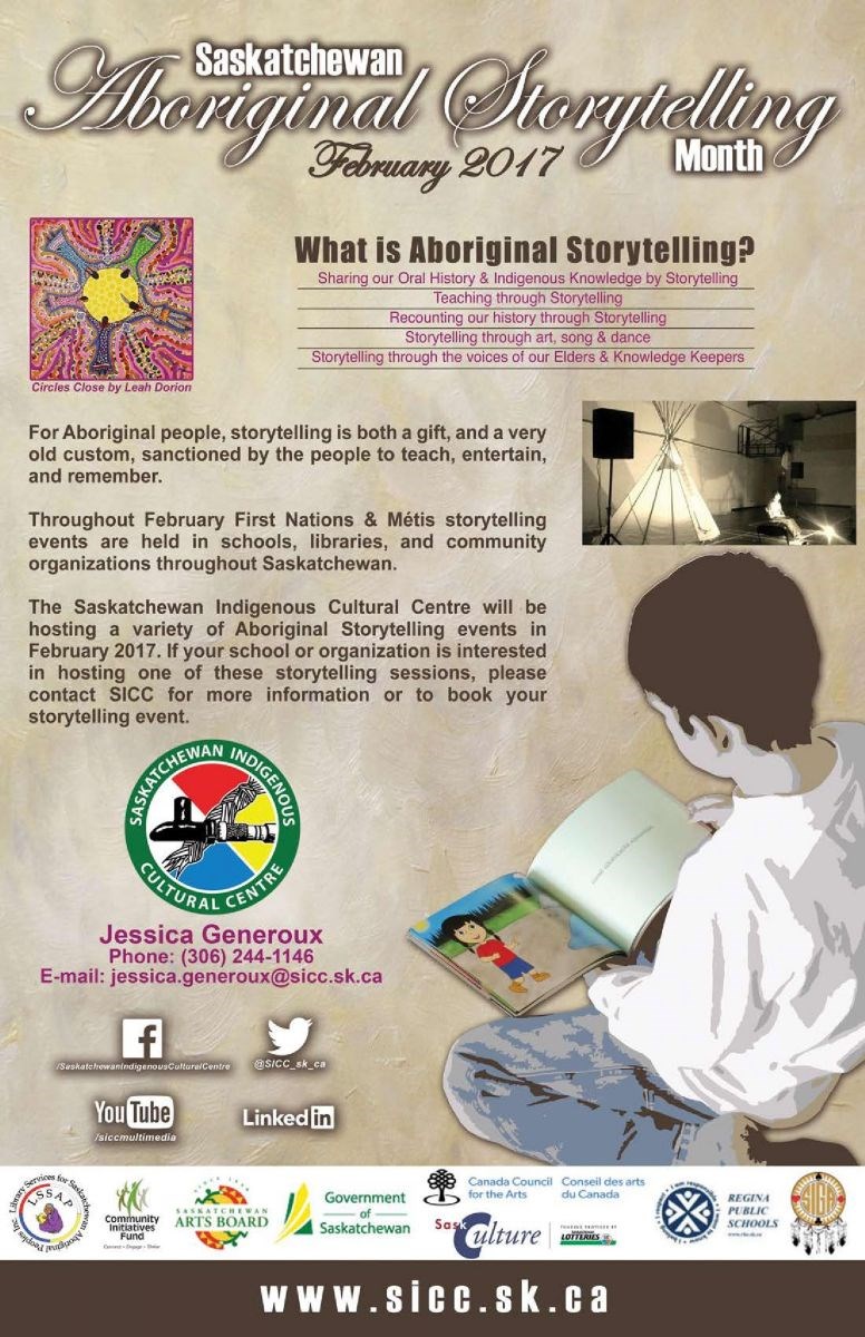 Saskatchewan Aboriginal Storytelling Month