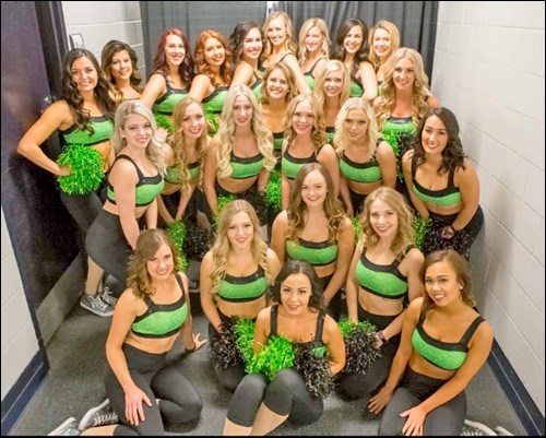 The Saskatoon Rush Crush dance team performs at every Rush home game at SaskTel centre in Saskatoon. Photos submitted by Shelby Martin