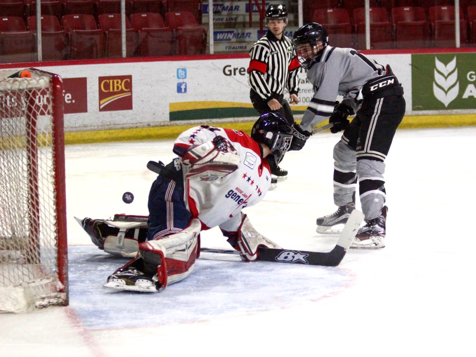 Adam Beckman Moose Jaw Goal