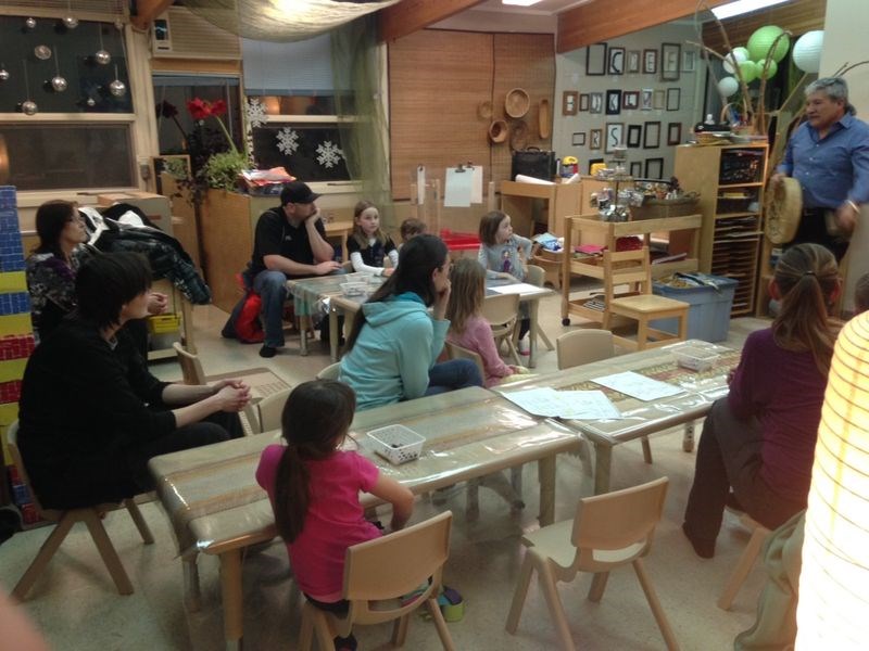 Participants in a recent Early Childhood Family event were the Garcia Walker family, Allard family, Sas family and James Chartrand, the presenter, at right.