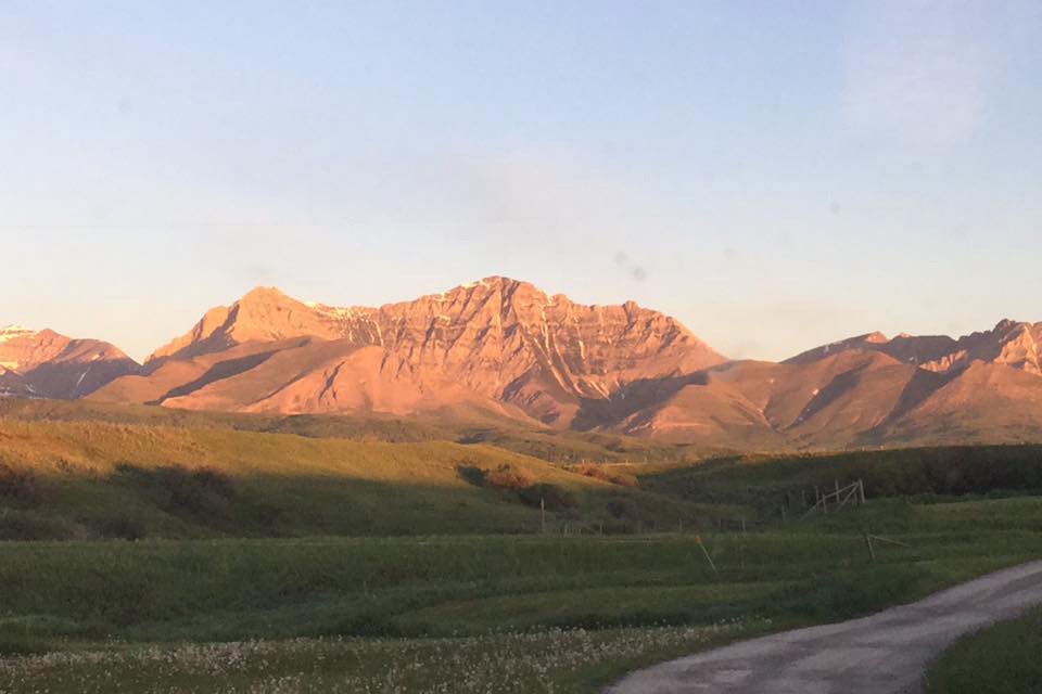 The sun hits the mountains beautifully in the Waterton National Park area of Alberta. /Twin Butte Country General Store | Facebook